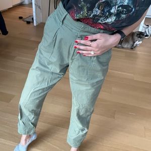 Camp Green High Waisted Zara Cotton Pants